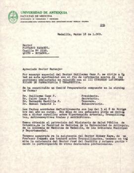 Correspondencia - Jairo Isaza Cadavid a Dr. Plutarco Naranjo.