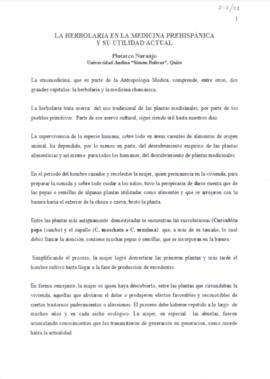 La herbolaria en la medicina prehispánica y su utilidad actual.