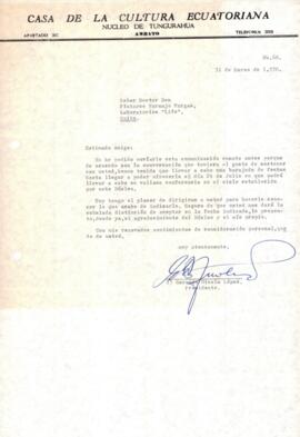 Correspondencia - Asignación de fecha para conferencia