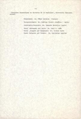 Directorio Nacional de la Sociedad Ecuatoriana de Historia de la Medicina