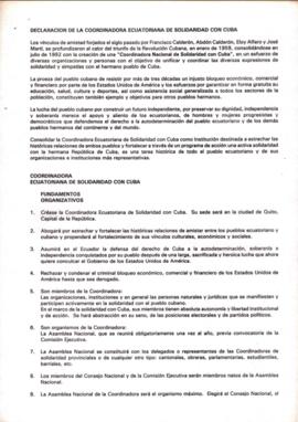 Declaración de la Coordinadora Ecuatoriana de Solidaridad con Cuba
