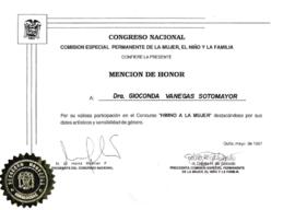 Mención de honor