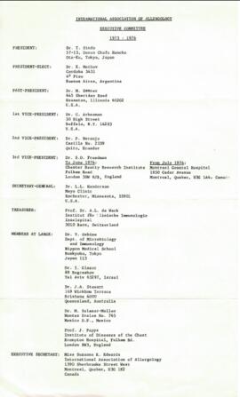 Executive Committee 1973 - 1976