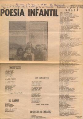 Recorte de prensa: Poesía Infantil