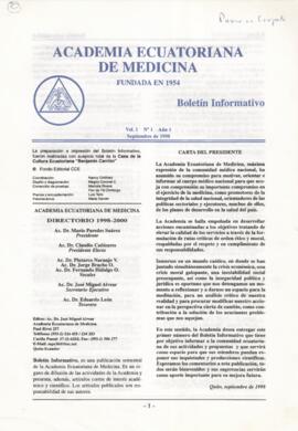 Boletín Informativo Vol. 1 No. 1 Año 1.