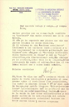Correspondencia - Prof. Dott. Arnaldo Cherubini