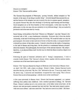 Disease as a metaphor: Ernesto "Che" Guevara and his asthma