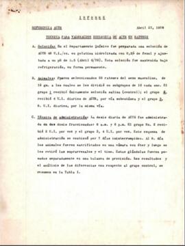 Estudios relacionados con la actividad biológica de la ACTH
