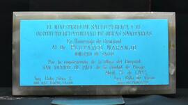 Homenaje. Ministerio de Salud Publica