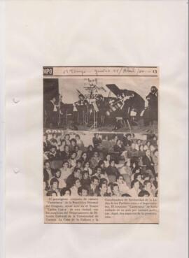 Recortes de prensa. Presentación de Grupo Camaretta