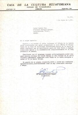 Correspondencia - Solicitud de indicar el título de la conferencia a dictarse