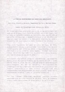 La función respiratoria en asmáticos adolescente