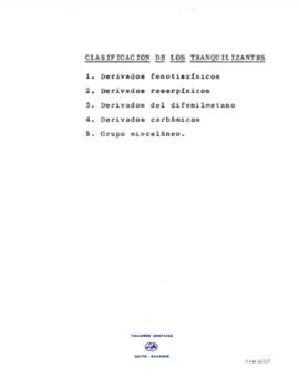 Efectos colaterales y estructura química de los tranquilizantes