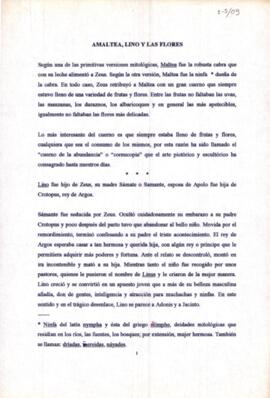 Amaltea, lino y las flores