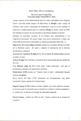 Historia de la Alergia