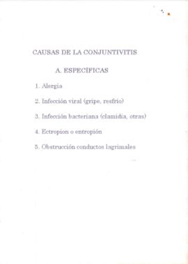 Causas de la Conjuntivitis