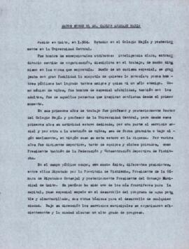 Datos sobre el Dr. Carlos Andrade Marín