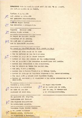 "Consignas para la Movilización del 8 de Marzo"