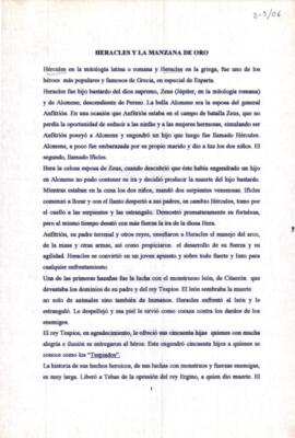 Heracles y la manzana de oro