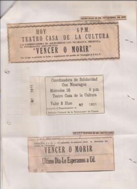 Recortes de prensa. Film "Vencer o Morir"