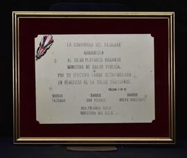 Reconocimiento. Comunidad del Tajamar