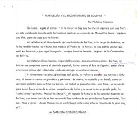 Manuelita y el Bicentenario de Bolívar.