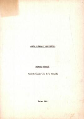 Colón, Pizarro y las especias.