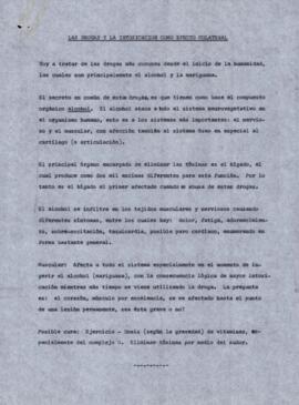 Las drogas y la intoxicación como efecto colateral