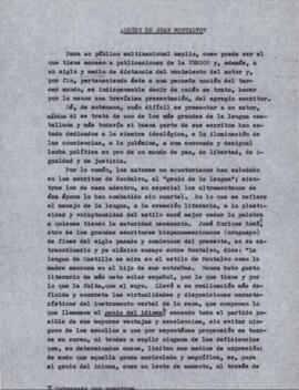 ¿ Quién es Juan Montalvo ?