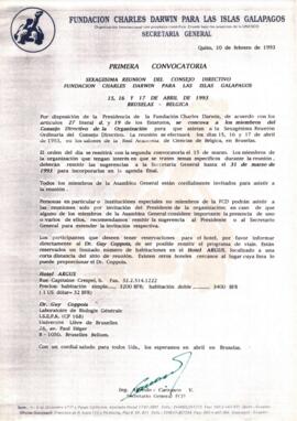 Sexagésima reunión - Convocatoria