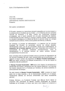 Endesa, Botrosa y Fundación Forestal "Juan Manuel Durini" a Plutarco Naranjo.