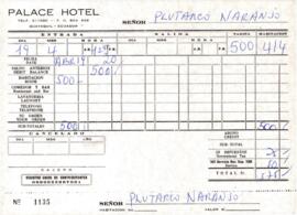 Factura - Palace Hotel