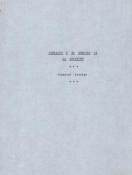 Montalvo y el destino de la juventud