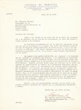 Dr. Antonio Morales Aguilera a Dr. Plutarco Naranjo