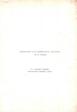Perspectivas de la investigación fitoquímica en el Ecuador