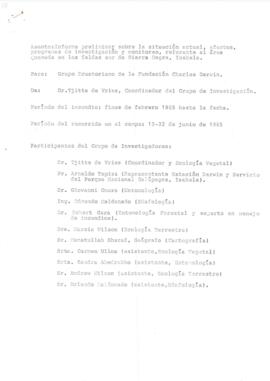 Informe preliminar de Sierra Negra, Isabela