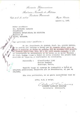 Correspondencia - Alberto Cárdenas Escovar / Dr. Plutarco Naranjo - Director de Aviación Civil / ...