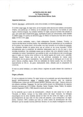 Antropología del maíz