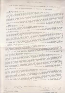 Convocatoria. Foro Nacional Contra la Intervención en Centroamérica y El Caribe, por la paz, la a...