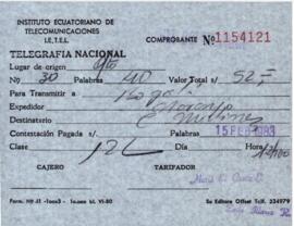 Comprobante de pago - Instituto Ecuatoriano de Telecomunicaciones