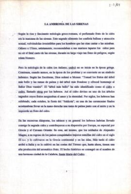 La ambrosía de las sirenas