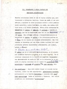 IV. Sasafrases y otras plantas con derivados alilfenolicos