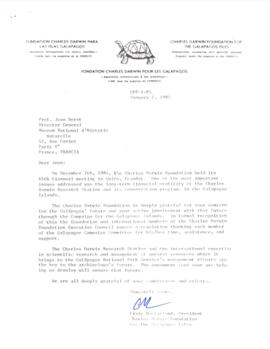 Correspondencia CDF - 1-85 dirigida a Jean Dorst