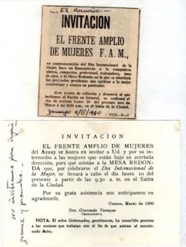 Recortes de prensa: Mesa redonda en conmemoración del Día de la Mujer