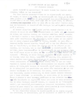 La domesticación de las plantas