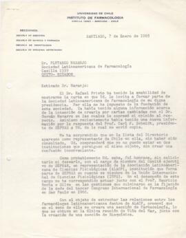 Prof. Dr. Jorge Mardones R. a Dr. Plutarco Naranjo.