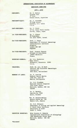 Executive Committee 1976 - 1979