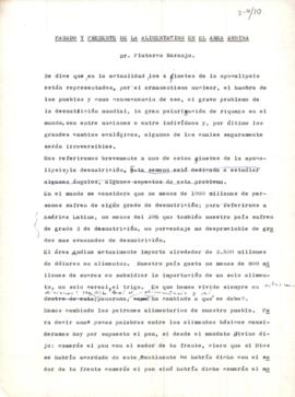 Pasado y presente de la alimentación en el área andina.