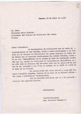 Comunicación. Coordinadora de Solidaridad con la Lucha de los Pueblos.