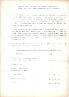 49a. Reunión del Consejo Ejecutivo. Actas